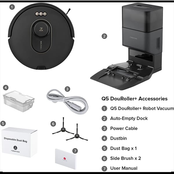 جارو رباتیک شیائومی مدل Roborock Q5 DuoRoller Plus