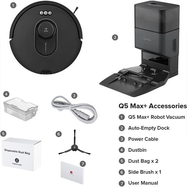 جارو رباتیک شیائومی مدل Roborock Q5 Max Plus