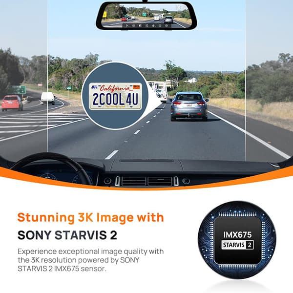قیمت دوربین خودرو شیائومی 70mai Rearview Dash Cam S500