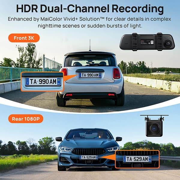 قیمت دوربین خودرو شیائومی 70mai Rearview Dash Cam S500