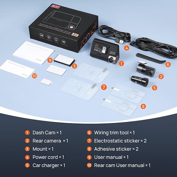قیمت دوربین خودرو شیائومی 70mai Dash Cam A800S Dual Channel