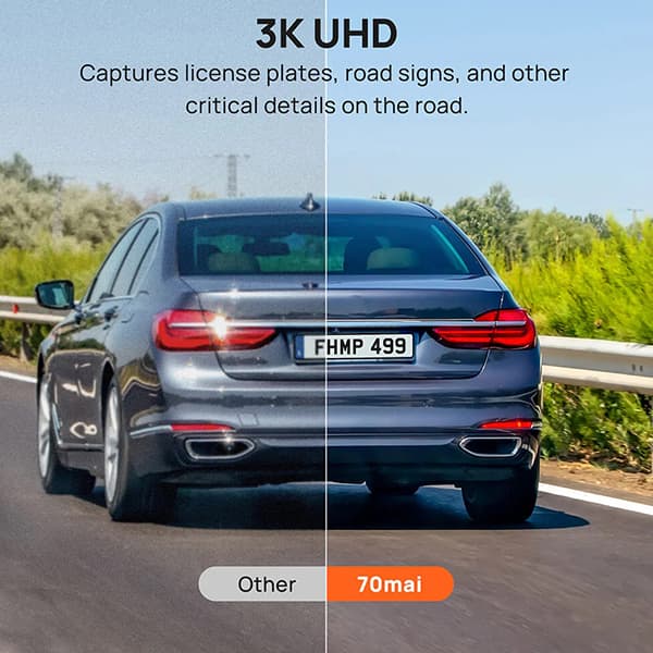 قیمت دوربین خودرو شیائومی 70mai Rearview Dash Cam S500